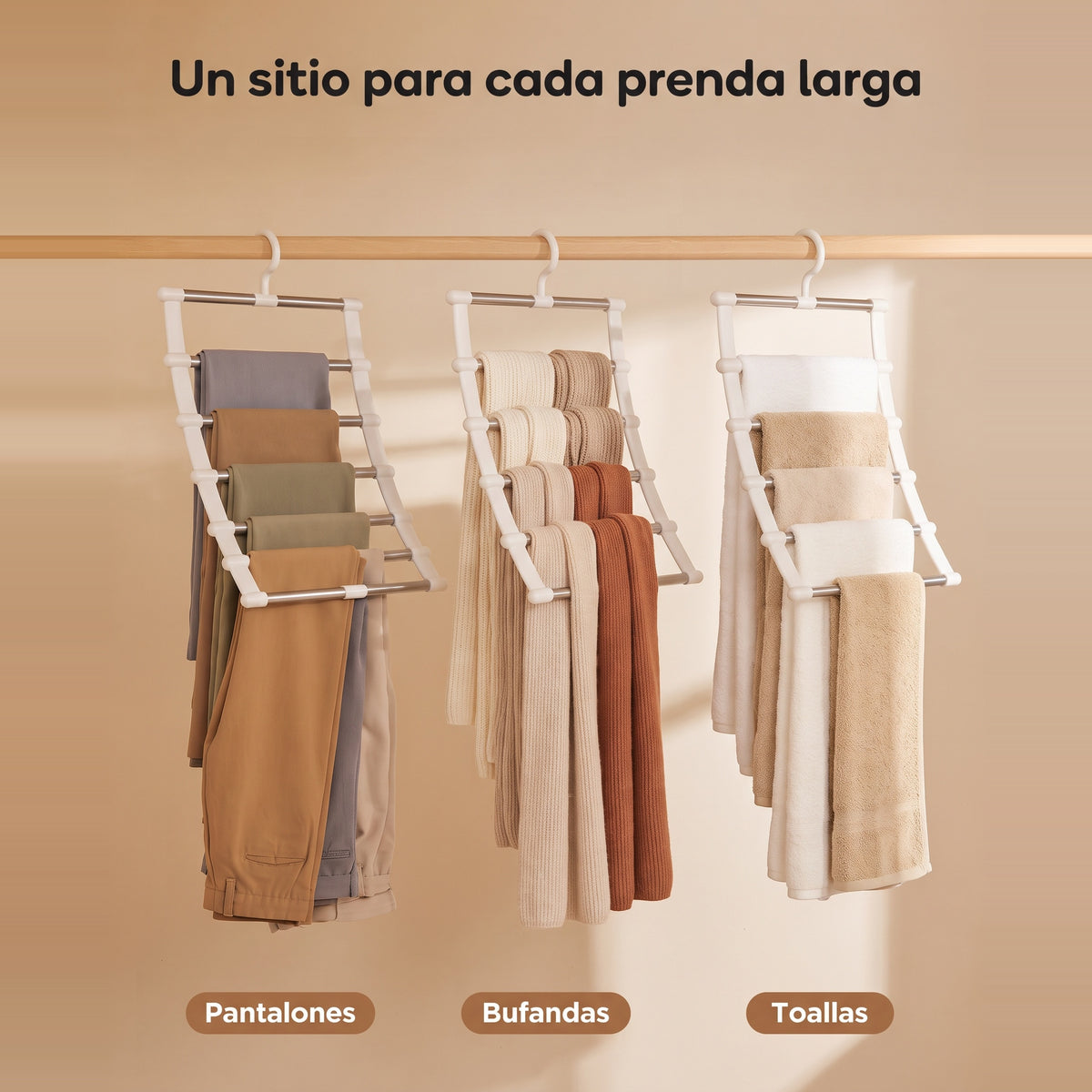 Percha Ulevora para pantalones, bufandas y toallas